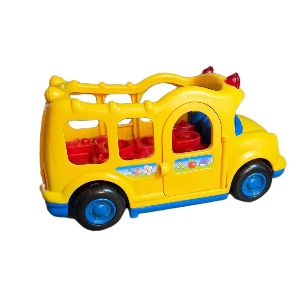 Fisher Price Little People 2008 Lil Movers Kids Yellow School Bus Toy Vehicle